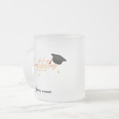 Elegant Gold Minimal Afstuderen School pet naam Matglas Koffiemok (Voorkant links)