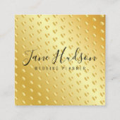 Elegant Gold Minimalist Editable 3.5x2.5 Business Vierkante Visitekaartje (Voorkant)