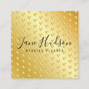 Elegant Gold Minimalist Editable 3.5x2.5 Business Vierkante Visitekaartje