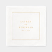 Elegant Gold Minimalist Folie Servetten (Voorkant)