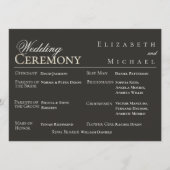 Elegant Gold Minimalist Wedding Program Timeline Menu (Voorkant)