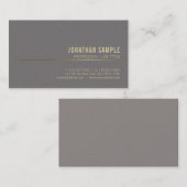 Elegant Gold Minimalistic Plain Trendy Luxury Visitekaartje (Voorkant / Achterkant)