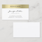 Elegant Gold-minimalistisch, eenvoudig, modern Visitekaartje (Voorkant / Achterkant)