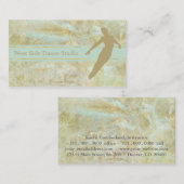 Elegant Gold Mint Abstracte Dance Visitekaartje (Voorkant / Achterkant)