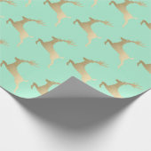 Elegant Gold Mint-kerstrenderpatroon Cadeaupapier (Hoek)
