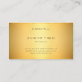 Elegant Gold Modern Design Geavanceerde Sjabloon Visitekaartje (Achterkant)