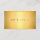 Elegant Gold Modern Design Geavanceerde Sjabloon Visitekaartje (Voorkant)