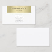 Elegant Gold Modern Design Professional Luxe Visitekaartje (Voorkant / Achterkant)