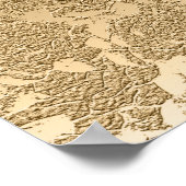 Elegant Gold Modern Floral Welkom bij ons huwelijk Poster (Hoek)