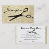 Elegant Gold Modern Haarstylist Benoeming Afsprakenkaartje (Voorkant / Achterkant)