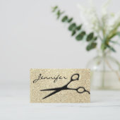 Elegant Gold Modern Haarstylist Benoeming Afsprakenkaartje (Staand voorkant)