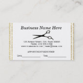 Elegant Gold Modern Haarstylist Benoeming Afsprakenkaartje (Achterkant)