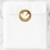 Elegant Gold Modern Peace Holiday Envelope Seal Ronde Sticker (Tas)