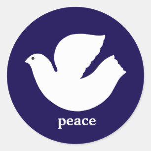 Elegant Gold Modern Peace Holiday Envelope Seal Ronde Sticker