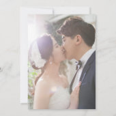 Elegant Gold Modern Photo Wedding Invitation Kaart (Achterkant)