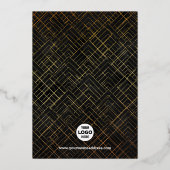 Elegant Gold Modern Script Red Merry kerst Folie Feestdagenkaart (Achterkant)