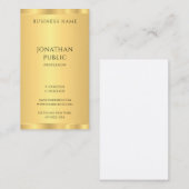 Elegant Gold Modern Simple Design Sjabloon Visitekaartje (Voorkant / Achterkant)
