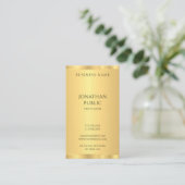 Elegant Gold Modern Simple Design Sjabloon Visitekaartje (Staand voorkant)