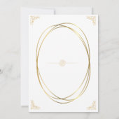 Elegant Gold Modern Wedding Invitation Kaart (Achterkant)