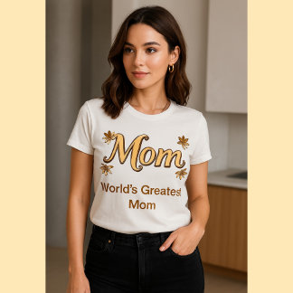 Elegant Gold Mom Floral - Mother's Day & Everyday  Tri-Blend Shirt