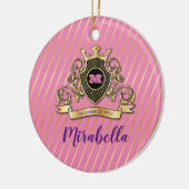 Elegant Gold Monagram Fashioned Ceramic Ornament (Links)