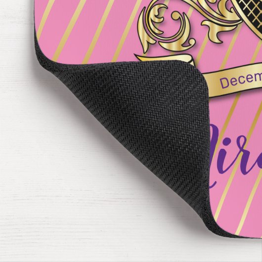 Elegant Gold Monagram Fashioned Muismat (Hoek)