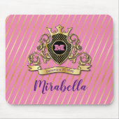 Elegant Gold Monagram Fashioned Muismat (Voorkant)