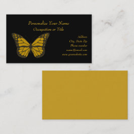 Elegant Gold Monarch Butterfly Professional Visitekaartje