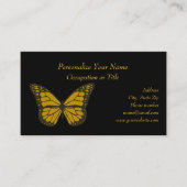 Elegant Gold Monarch Butterfly Professional Visitekaartje (Voorkant)