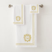 Elegant Gold Monogram Bad Handdoek (Insitu)