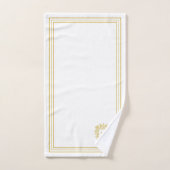 Elegant Gold Monogram Bad Handdoek (Handdoek)