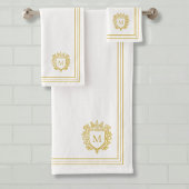 Elegant Gold Monogram Bad Handdoek