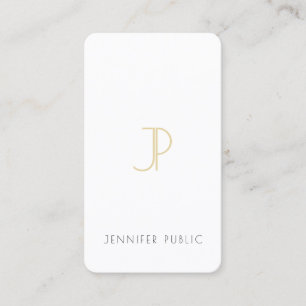 Elegant Gold Monogram Design Chic Sjabloon Luxe Visitekaartje
