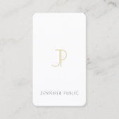 Elegant Gold Monogram Design Chic Sjabloon Luxe Visitekaartje (Voorkant)