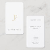 Elegant Gold Monogram Design Chic Sjabloon Luxe Visitekaartje (Voorkant / Achterkant)