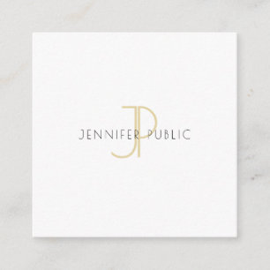 Elegant Gold Monogram Design Luxe Sjabloon Moderne Vierkante Visitekaartje