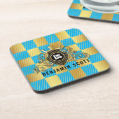 Elegant Gold Monogram Design Onderzetter (Linkerzijde)