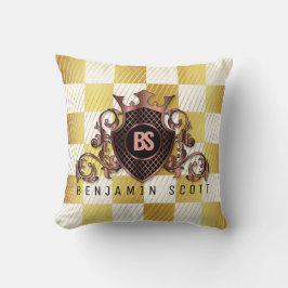 Elegant Gold Monogram design Thow Pillow Kussen