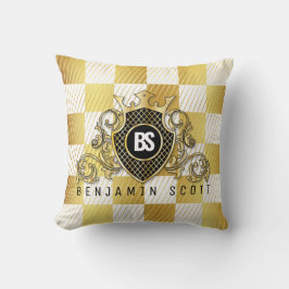 Elegant Gold Monogram design Thow Pillow Kussen