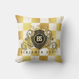 Elegant Gold Monogram design Thow Pillow Kussen
