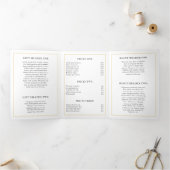 Elegant Gold Monogram drievoudig Brochure Drieluik Kaart (Binnen)