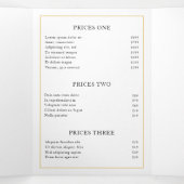 Elegant Gold Monogram drievoudig Brochure Drieluik Kaart (Binnenkant midden)