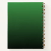 Elegant Gold Monogram Emerald Green Notitieboek (Achterkant)