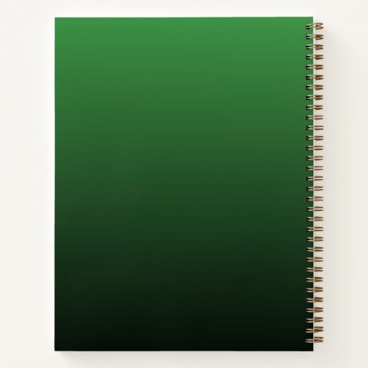Elegant Gold Monogram Emerald Green Notitieboek (Achterkant)