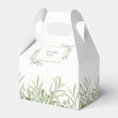 Elegant Gold Monogram Greenery Wedding Bedankdoosjes (Achterkant)