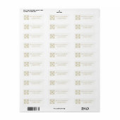 Elegant Gold Monogram Lijst retour adres label (Full Sheet)
