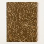 Elegant Gold Monogram Luxe Textuur Gold Lettering Planner (Achterkant)