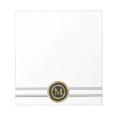 Elegant Gold Monogram M Notitieblok (Voorkant)