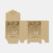 Elegant Gold Monogram Modern Wedding Bedankdoosjes (Uitgevouwen)