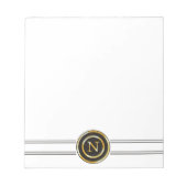 Elegant Gold Monogram N Notitieblok (Voorkant)